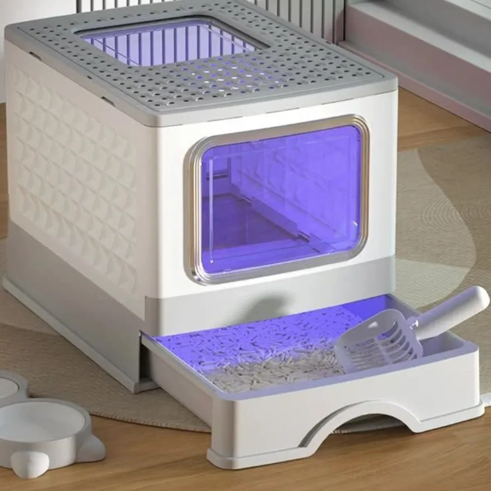 Cat Litter Box with UVC Sterilization | Easy Clean & Odor Control